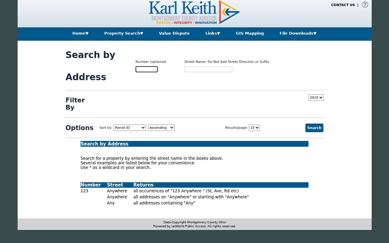 Kettering residents directory Montgomery County Auditor address search