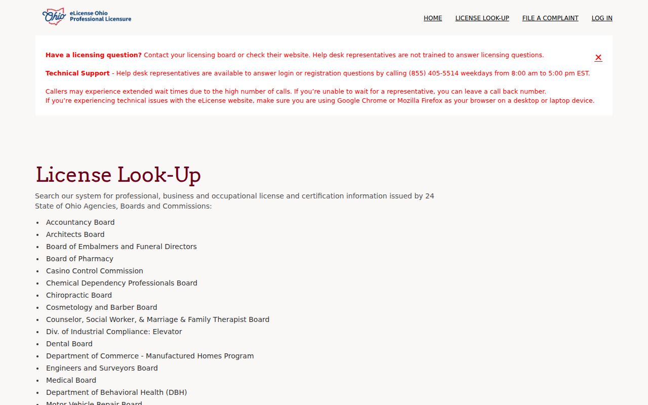 Kettering residents directory Ohio professional license lookup