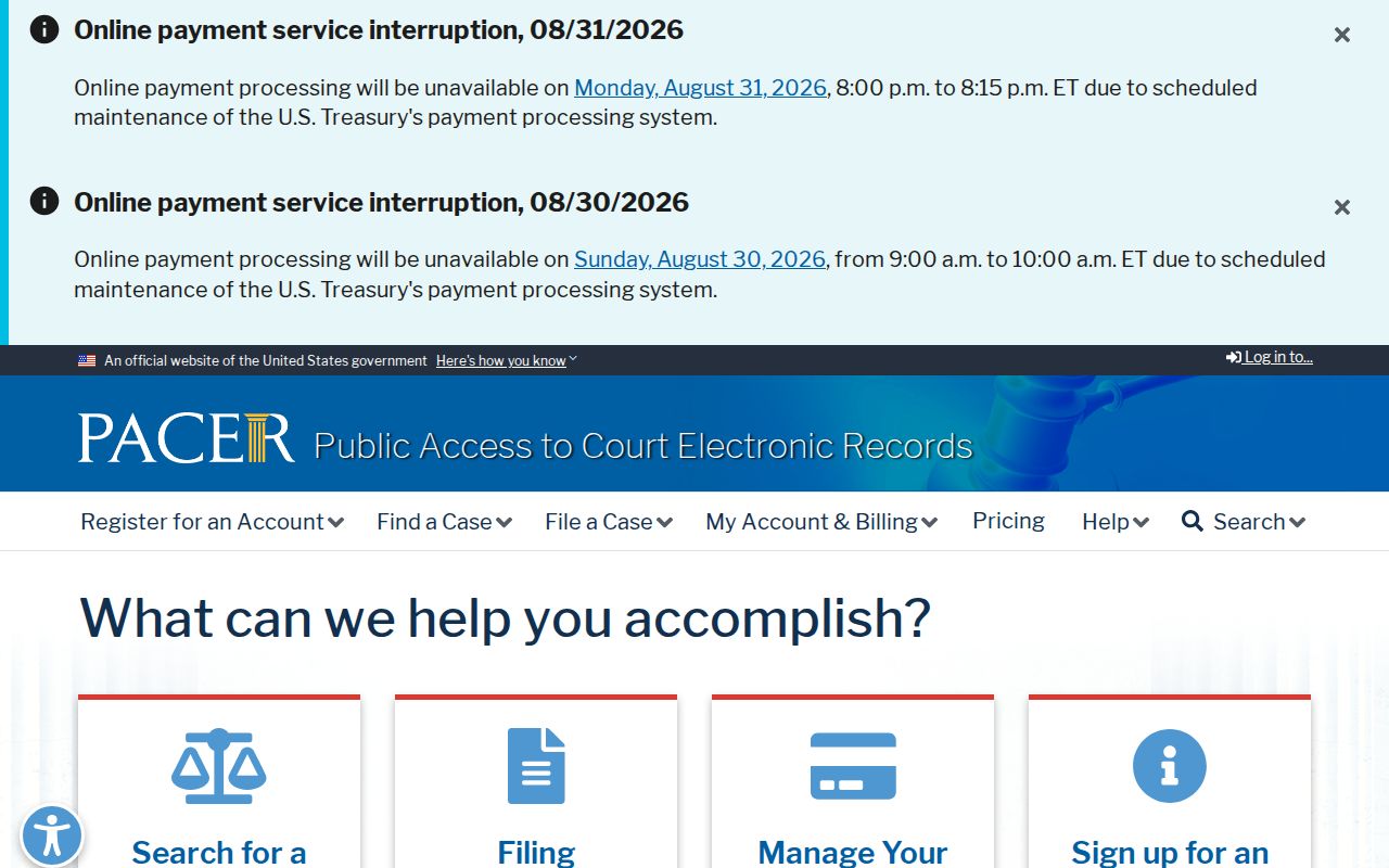 Kettering resident lookup federal PACER court-record route