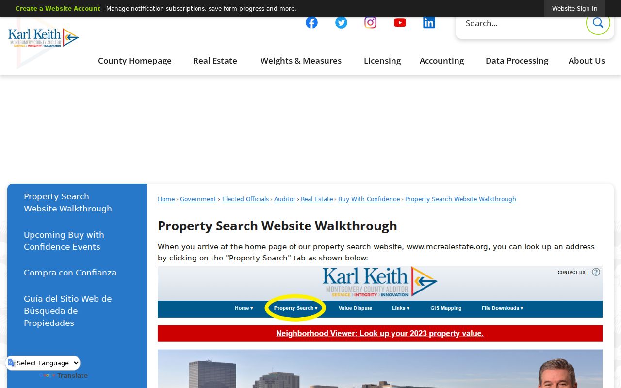 Kettering ZIP code Montgomery County property search walkthrough